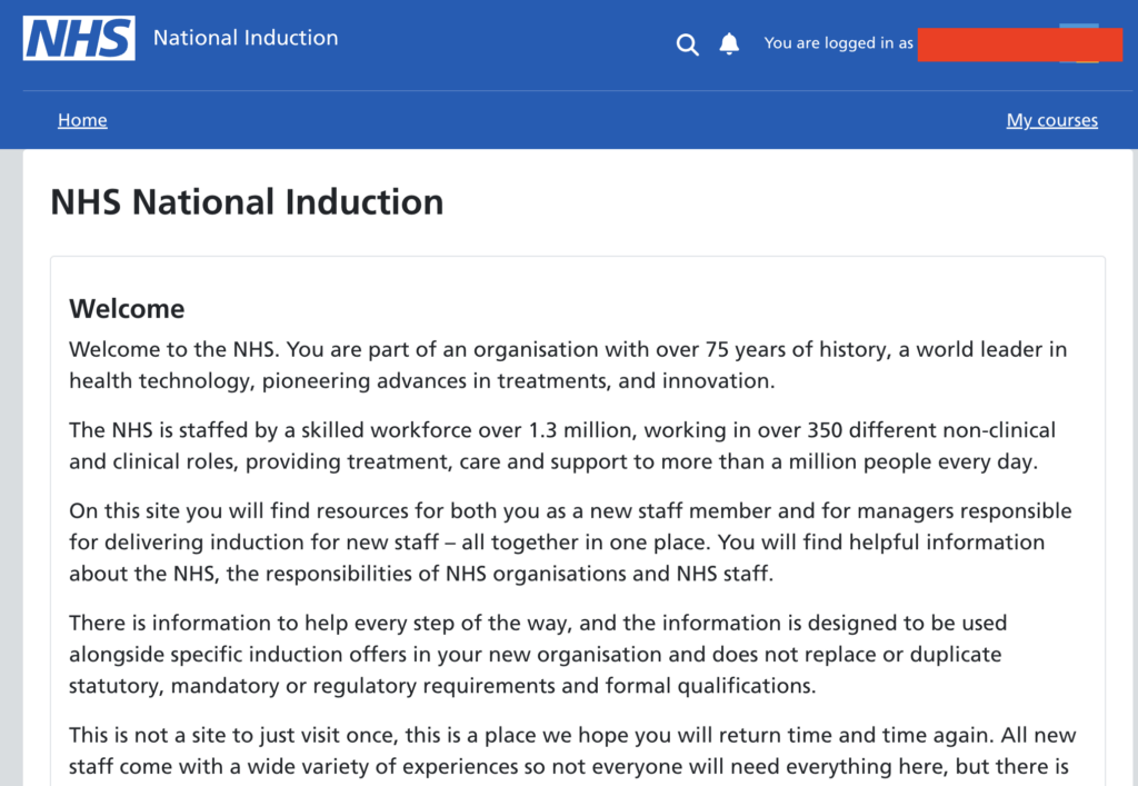 National Induction VC - Main page